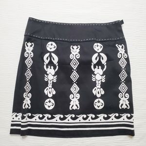 ETCETERA Carlisle MIni skirt BLACK white Lobster